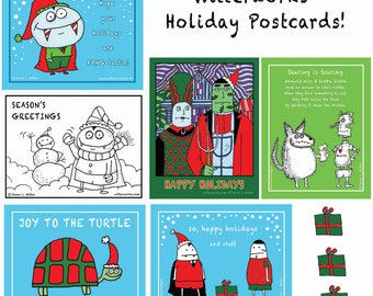 holiday postcards etsy holiday postcards