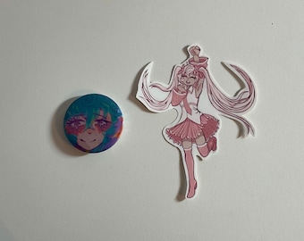 Hatsune Miku-sticker- en speldpakket