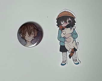 Dazai Sticker and Pin Pack