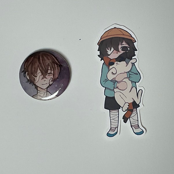 Dazai Sticker and Pin Pack