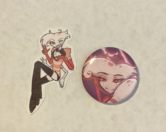 Set met engelenstofstickers en -spelden