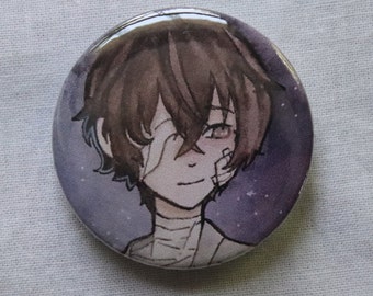 Dazai Osamu One Inch Pin