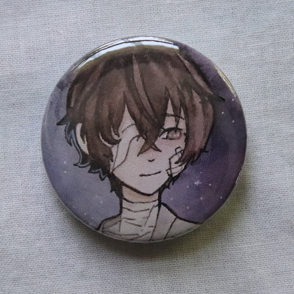 Dazai Osamu One Inch Pin