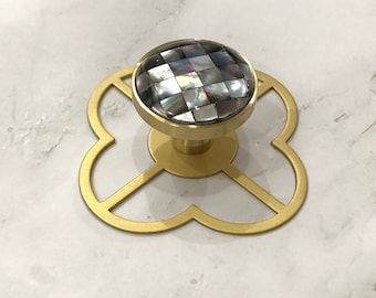 Manopola in ottone nero guscio naturale maniglia cassetto cassetto manopola decorativo maniglia armadio porta maniglia tiratura spazzolato placca oro legno lavorazione