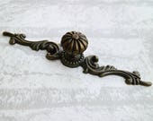 Small dresser handle pull antique bronze drawer handle knob cabinet door handle mobili knob kitchen cupboard handle pull rustic back plate