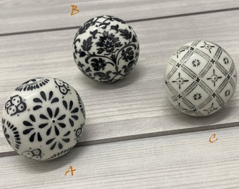 Nero bianco maniglia maniglia rotonda maniglia tirare ceramica pomello porcellana maniglia mobile cucina tirare cassettiera cassetto pomello bronzo antico base