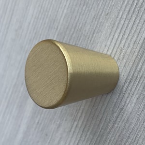 Brushed gold dresser knob tapered drawer handle pull brushed brass pull knob conical handle knob kitchen cupboard cabinet door pull handle