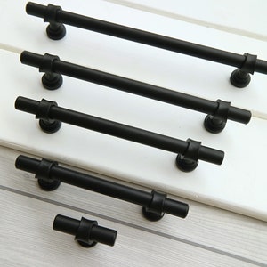 3.75 6.3 8,.8 10"Black dresser handle pull furniture knob cabinet door pull cupboard handle drawer knob matt pull handle 96 160 224 256mm