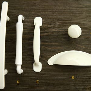 3&quot; 3.75&quot; 5&quot; White dresser handle bin cup drawer handle pull cabinet door knob wardrobe pull long handle pull mobili cupboard knob 76 96 128
