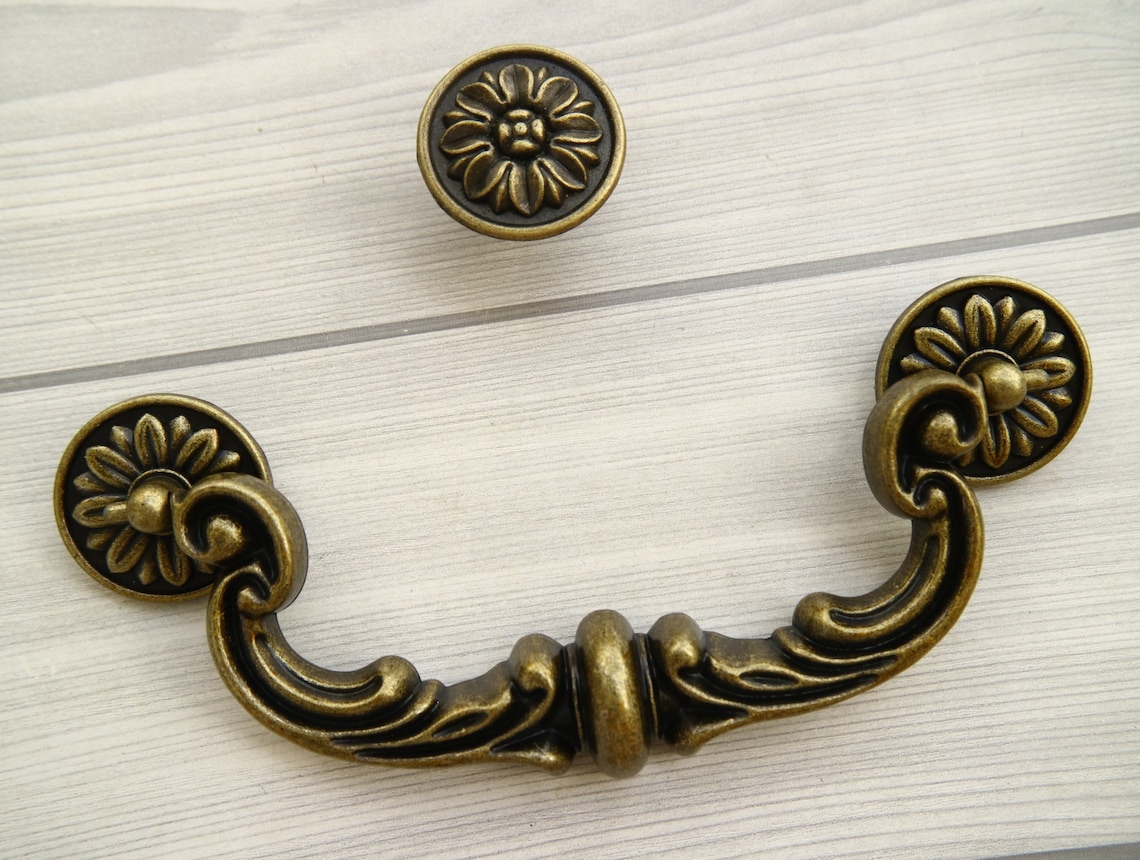 6 White Antique Bronze Drawer Bail Handle Drop Dresser Etsy Australia