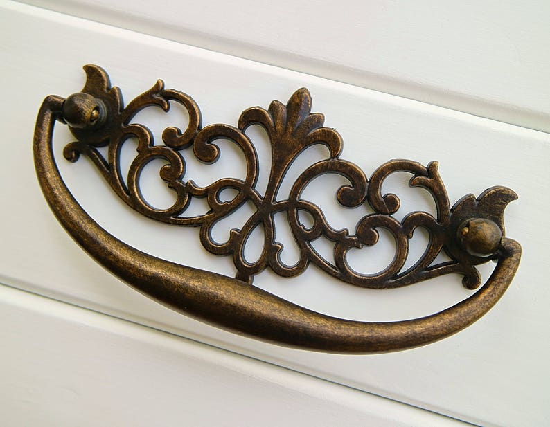 Vintage Drop Bail Dresser Pull Antique Bronze Drop Drawer Bail Etsy UK