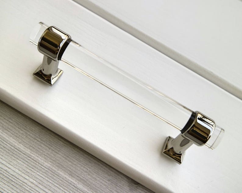 3.75 5 6.3 8.8 10 Clear acrylic drawer handle pull Etsy