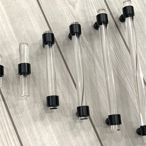 3.25 4.75 7 10.5&quot; Clear acrylic drawer handle pull matt black handle cabinet dresser knob lucite handle pull glass look 83 121 178 267mm