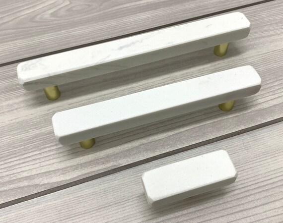 High Quality Marble Door Knob Drawer Handle Cabinet Pull Grey 30x10x30mm *25 