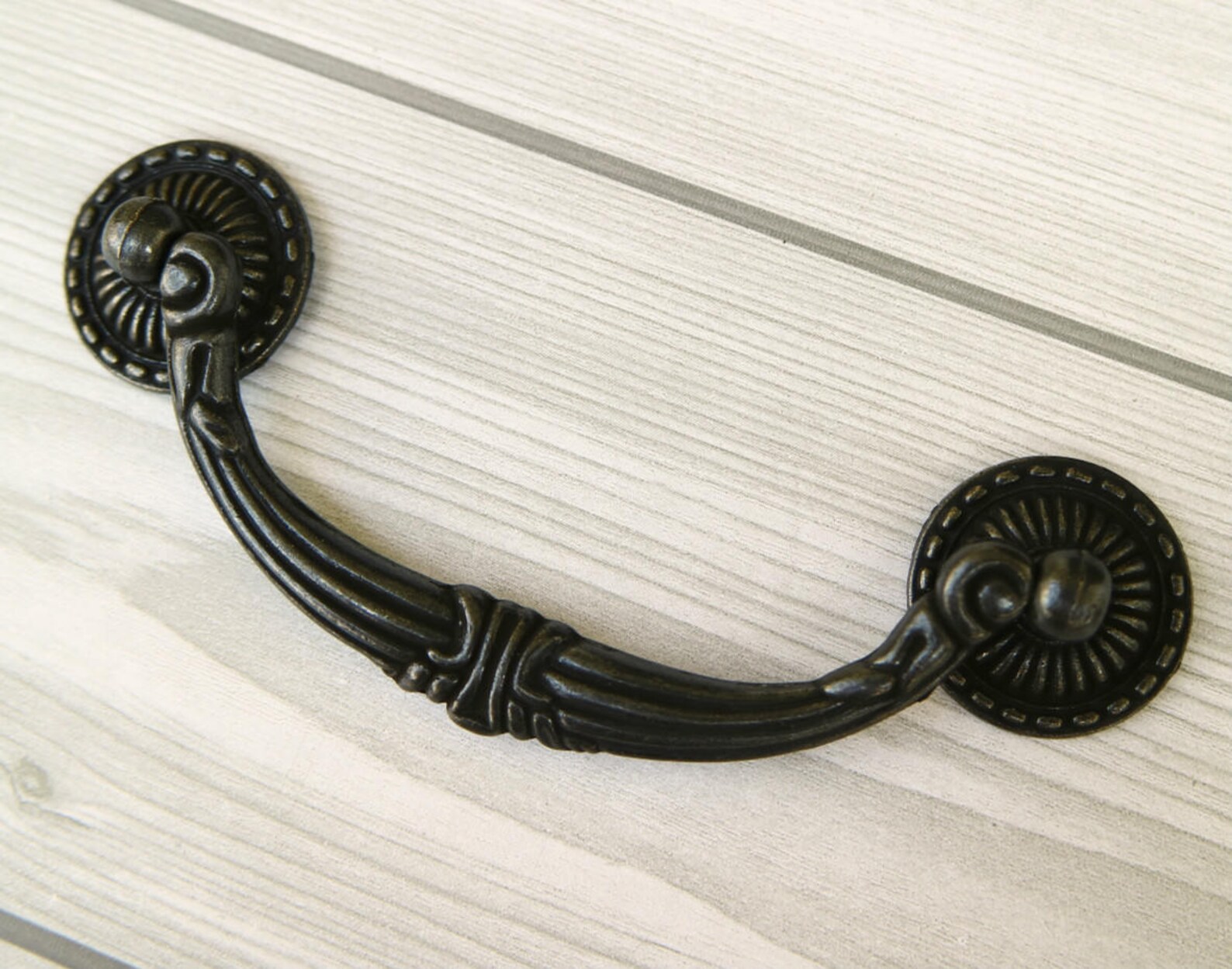 Antique Drop Bail Drawer Pull Dresser Swing Handle Mobili Knob Etsy