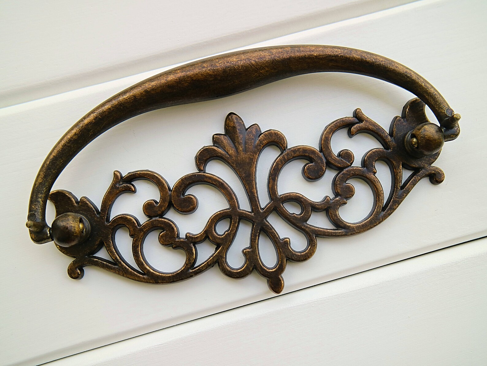 Vintage Drop Bail Dresser Pull Antique Bronze Drop Drawer Bail Etsy UK