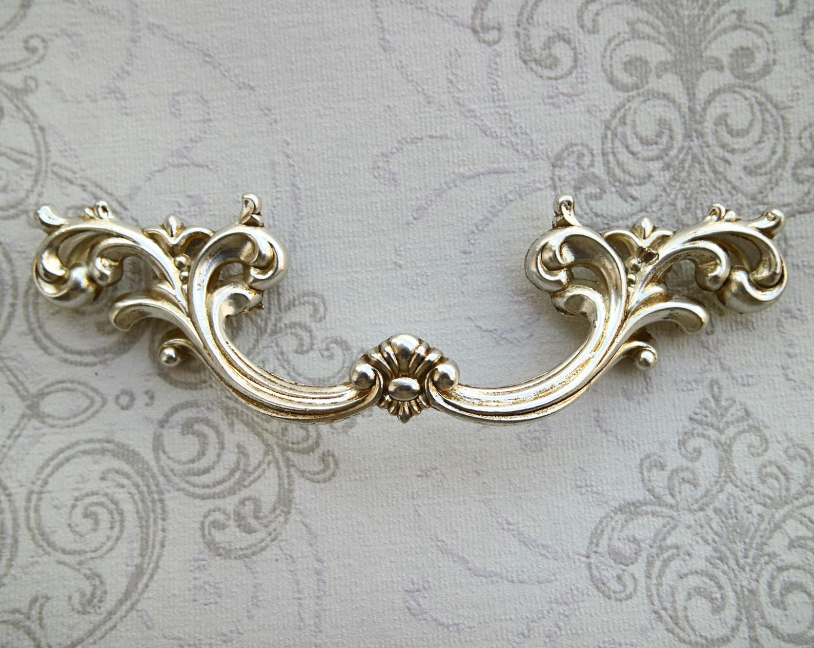 Rustic Silver Handle 2.5“ 3.75” Antique Silver Dresser Handle Drawer Knob Furniture Handle ...