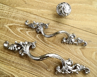 2,5" 3,75" Silber Chrom Kommode Schublade ziehen Schrank Tür Griff Knopf Küche Schrank ziehen dekorative Möbel Griff Knopf 2 1/2" 64 96mm