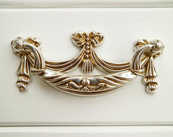 Antique silver drawer bail handle pull dresser knob pull cabinet door handle kitchen cupboard knob decorative handle dresser handle 96mm