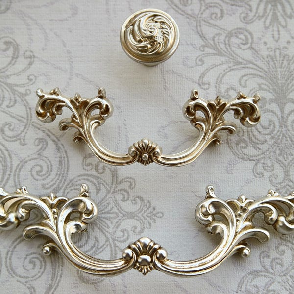 2.5“ 3.75” Antique silver dresser handle drawer knob furniture handle kitchen cupboard cabinet door knob decorative handle pull 2 1/2" 64 96
