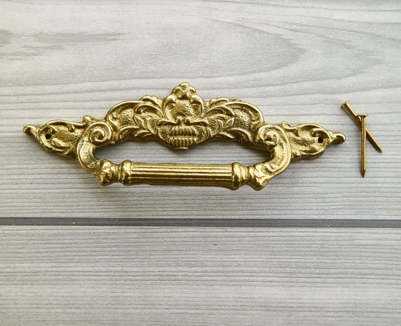 Vintage Antique Black Dresser Drop Bail Handle Antique Bronze Etsy