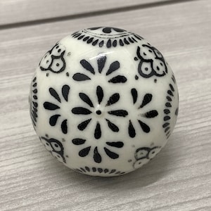 Cabinet door pull kitchen cupboard handle white black knob ceramic handle pull porcelain knob dresser knob drawer handle antique bronze base