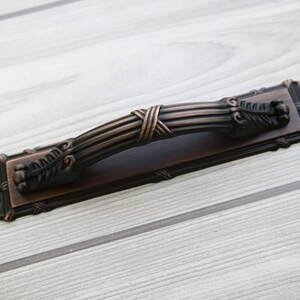 3" Small oil rubbed bronze drawer handle dresser knob furniture handle cabinet handle pull woodworking hardware red black back plate 76mm