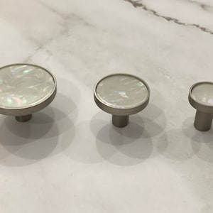 Manopola bianca argentata spazzolato cassetto cassetto cassetto tira armadio maniglia porta porta in acciaio rotondo tirare manopola decorativa maniglia legnoworking craft