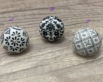 Maniglia in ceramica pomello porcellana tirare armadio cucina armadio maniglia nero bianco cassetto cassetto tirare cassettiera maniglia tirare bancata bronzo antico base