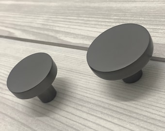 Round handle knob gray pull knob circle pull drawer dresser pull simple knob kitchen cupboard cabinet furniture handle knob decorative pull
