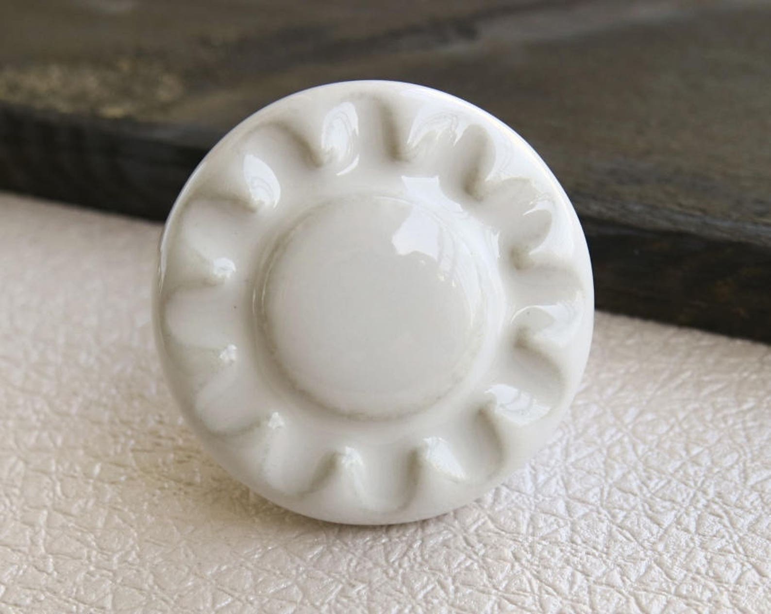White Dresser Knob Porcelain Drawer Handle Ceramic Etsy