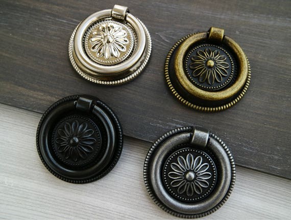 black dresser silver knobs Emily Black Dresser