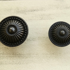 Antique black knob cabinet door handle wardrobe pull rustic handle pull furniture hardware distressed pull knob drawer dresser handle