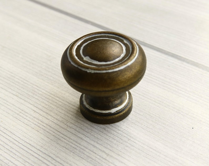 Antique Bronze Dresser Knob Shabby Chic Drawer Handle Pull Etsy