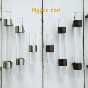 3.75 5 6.3 7.5 8.8" Brushed nickel silver drawer handle clear acrylic lucite dresser pull oil rubbed bronze cabinet knob 96 128 160 192 224