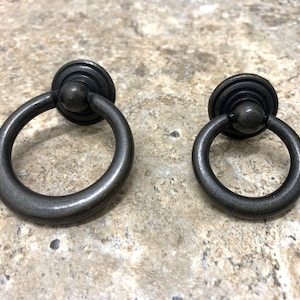 Ladekast drop ring pull donker antiek bronzen handvat keukenkast kast deurknop meubel handvat pull vintage look retro stijl
