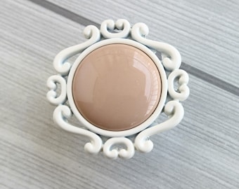 Cajón dresser perilla perilla manipule la perilla de la decoración mango de la perilla de cerámica porcelana mango rosa blanco niños niñas muebles