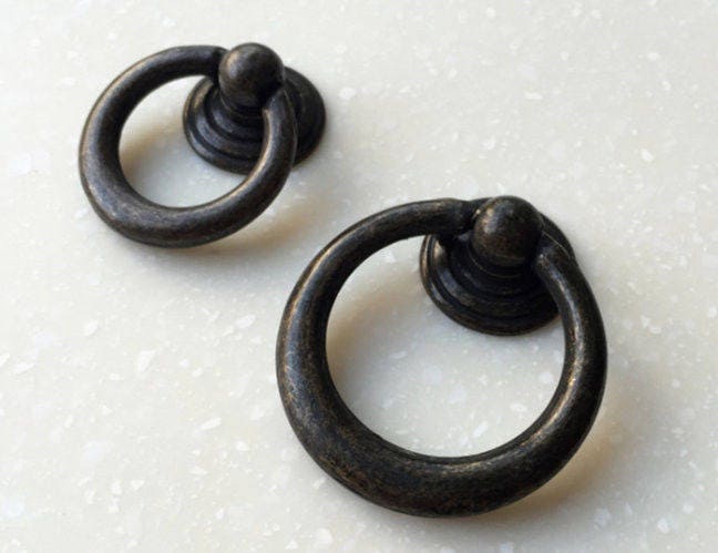 thumbnail image 2 of 3.5\" 4.25\" Bail Drawer Pull Drop Handles Dresser Knob Ring 2 of 10