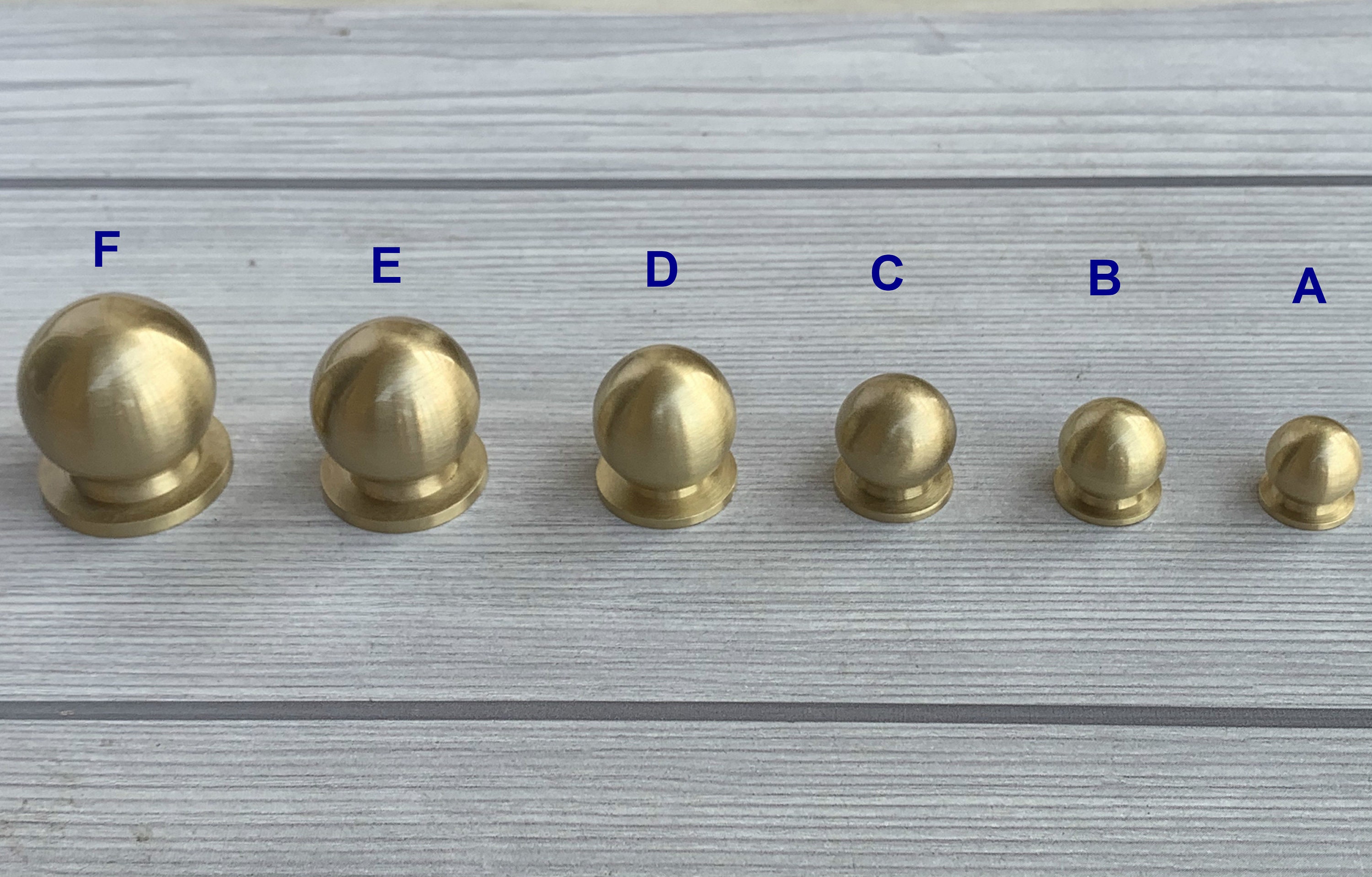 Brushed Brass Door Knob Tiny Pull Knob Gold Handle Etsy