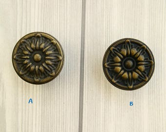 Rustic dresser knob pull antique bronze drawer handle pull antique black brass furniture handles cabinet door pull knob vintage knobs