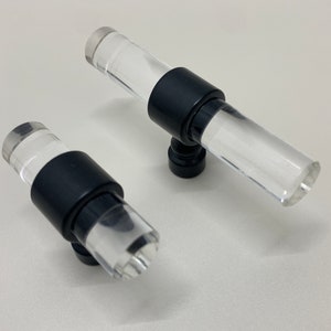 Clear acrylic handle knob kitchen cupboard cabinet door pull decorative furniture handle lucite dresser knob drawer handle pull matt black