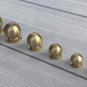 Brushed brass cabinet door knob tiny pull knob gold handle pull drawer dresser handle knob kitchen cupboard pull handle furniture knob pull