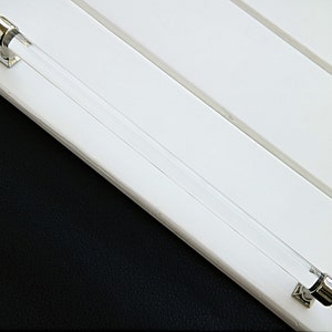 10.5“ Lucite drawer dresser knob long handle pull silver knob wardrobe handle cabinet cupboard knob pull furniture handle clear acrylic 267