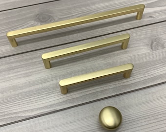 3.75" 5" 8.8" Light gold drawer pull round knob brushed gold dresser handle kitchen cabinet cupboard door knob brushed gold 96 128 224mm