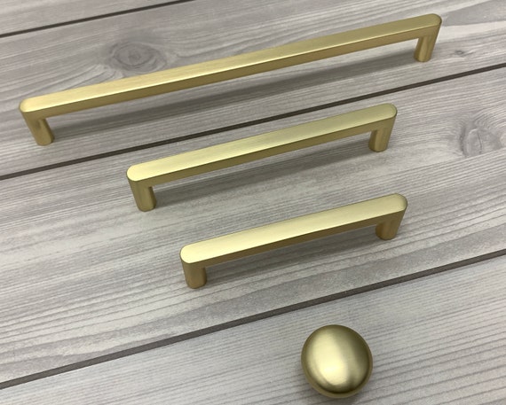 green emerald velvet dress Brushed Gold Cabinet Bar Pulls main image 0