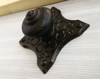 Rustykalna gałka antyczny czarny brąz uchwyt gałka szuflady uchwyt komody szafka szafka uchwyt uchwyt tylna płyta ciemny brąz styl vintage
