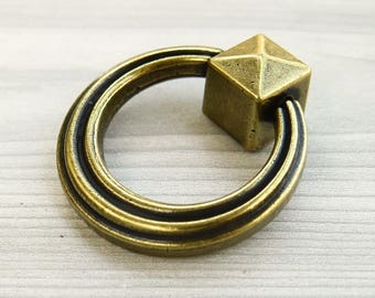 Antique bronze dresser pull knob drop ring handle pull drawer ring knob kitchen cabinet door handle metal pull handle furniture hardware