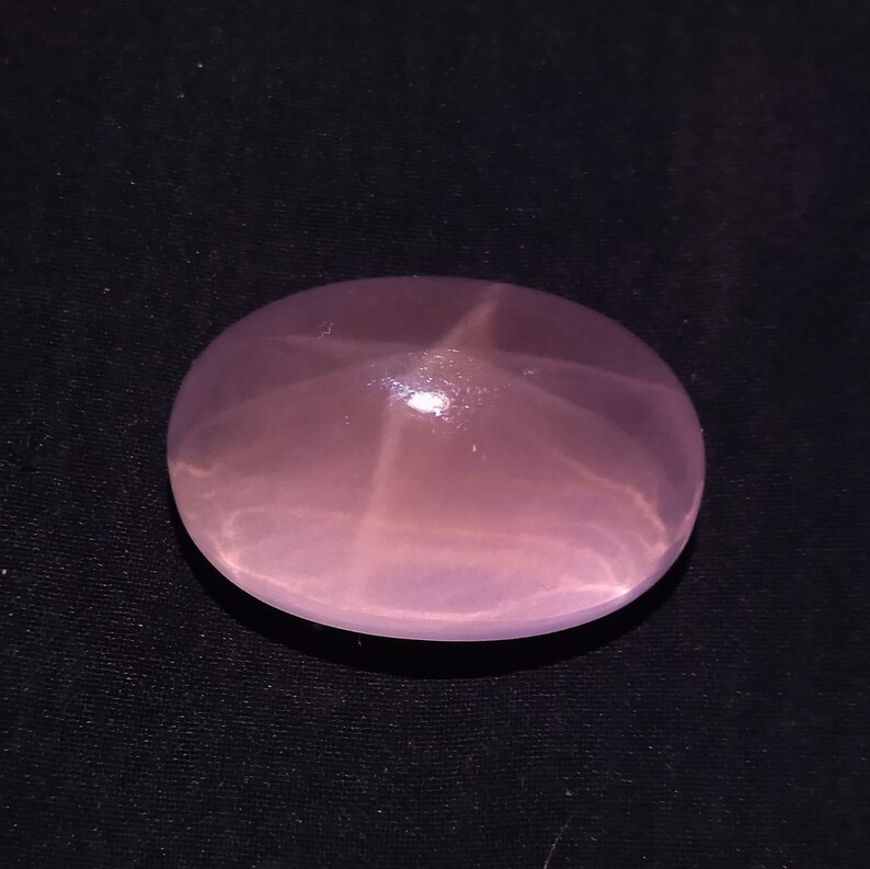 164 Carat 37.5x25.8x21.7 MM Natural Top Quality Pink Luster Color Rose Quartz 6 Ray Star Oval Shape, Pink Rose Quartz Gemstone image 8