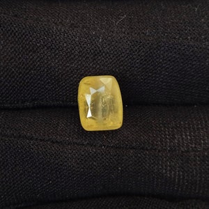 4.9 Carat 8.9x7.2x6.4 MM Natural Top Quality Faceted Yellow Sapphire Cut Cushion Shape Gemstone, Making For  Anniversary Pendant Jewellery