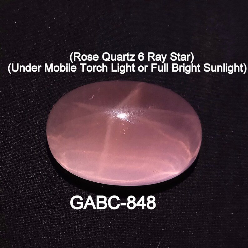 164 Carat 37.5x25.8x21.7 MM Natural Top Quality Pink Luster Color Rose Quartz 6 Ray Star Oval Shape, Pink Rose Quartz Gemstone image 9